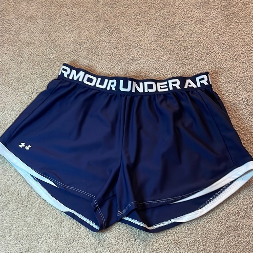 Under Armour Blue Athletic Shorts Lightweight Elastic Waist - Picture 5 of 9